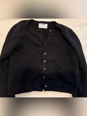 Old Navy Black Button-Up Crewneck Sweater, Size XS